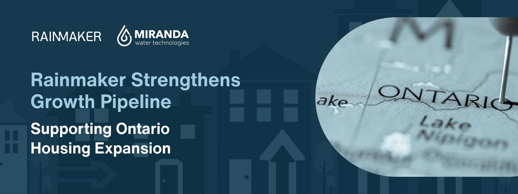 Rainmaker Worldwide strengthens its North American growth pipeline by supporting Ontario housing expansion through an affiliate partnership with Miranda Water Technologies.